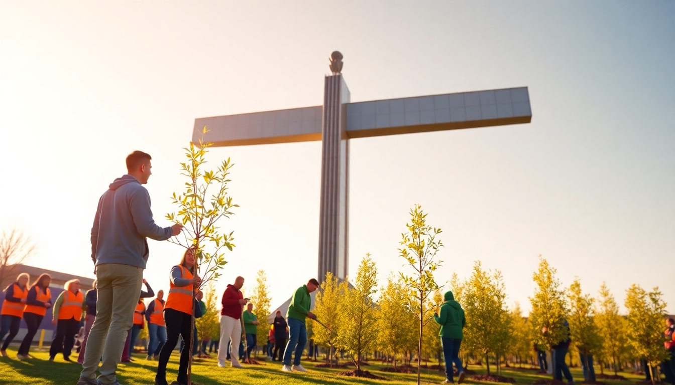 Newcastle Volunteers Plant 1,000 Trees Near The Angel of the North